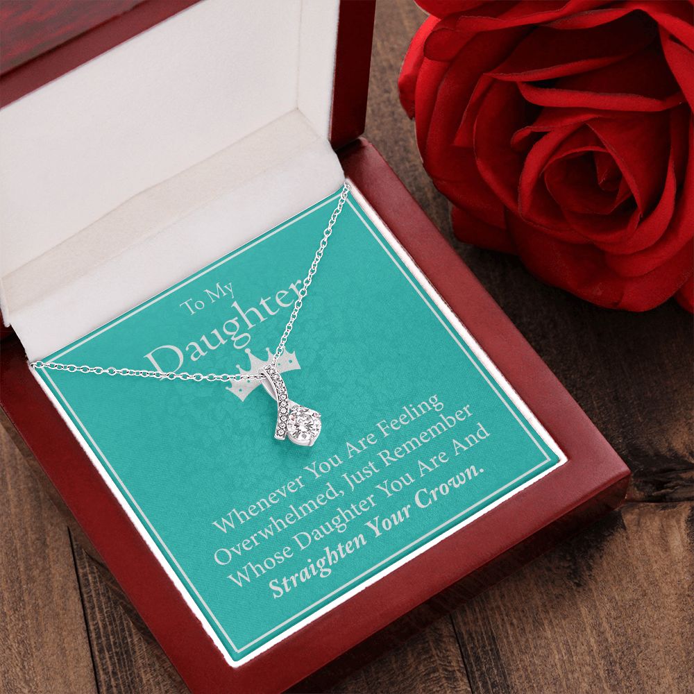 Jewelry Pendant Present for Daughter, To My Daughter Gift Necklace from Mom, Mother Daughter Gift Ideas, Birthday Christmas Gift Graduation Gifts for Daughters, Mother and Daughter Necklace 15 Alluring Beauty Necklace