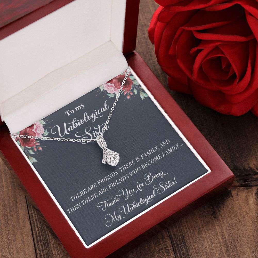 Unbiological Sister Alluring Beautiful Necklace, Best Friend Necklace, Soul Gift Alluring Beauty Necklace
