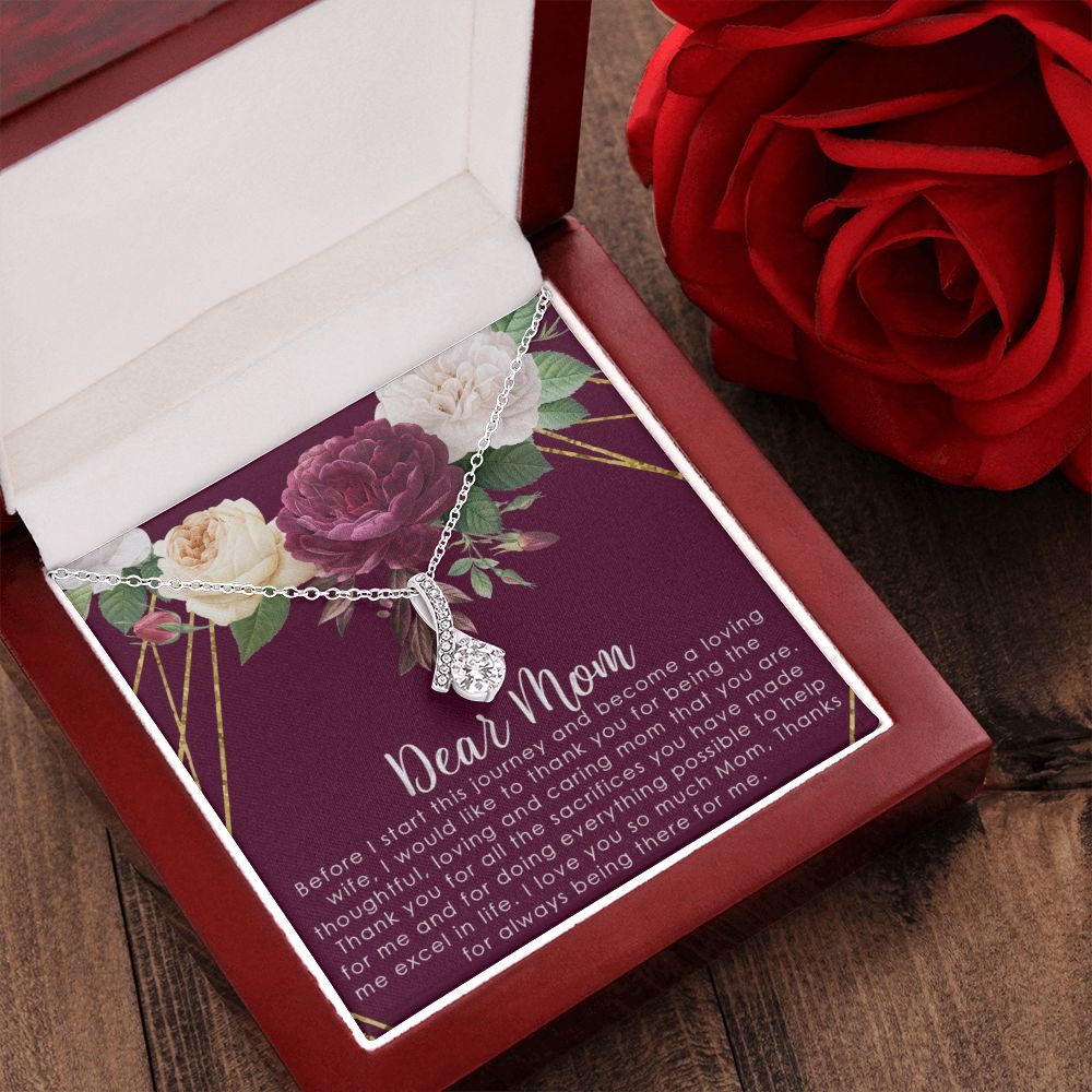To My Mom Necklace, Gift For Mom, Mother's Day Gift from Daughter, Mom Jewelry Gift for Mothers Day, Birthday Gift for Mother, Moms Gift from Daughter Son, Necklace for Mom Mother2 Alluring Beauty Necklace