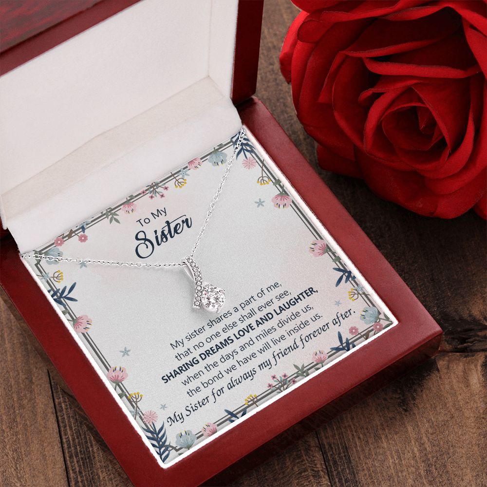 To My Sister Necklace Pendant Inspirational Jewelry For Women Teen Girl Family and Friendship Gifts Sisters Gifts Idea Sister Jewelry Necklace for Sisters Gift for Sister 301 Alluring Beauty Necklace