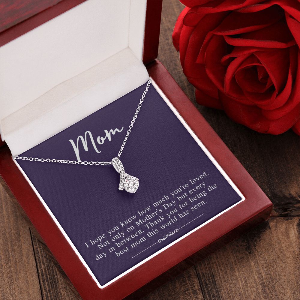 Mom Necklace Gifts for Mom from Daughter to Mom Gifts for Mothers Day from Daughter, To My Mom Necklace from Daughter to Mom Birthday Gifts Necklace with Message Card and Gift Box2239 Alluring Beauty Necklace