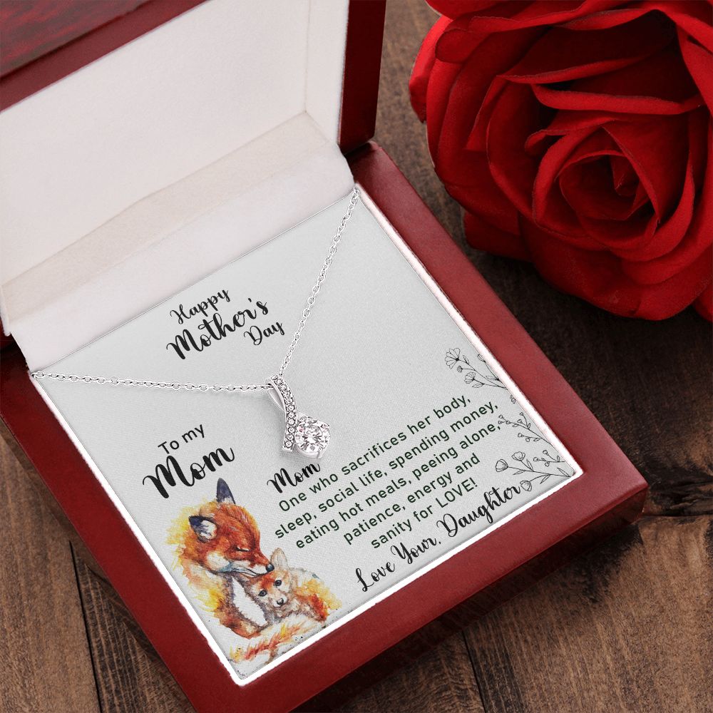 Mom Necklace Gifts for Mom from Daughter to Mom Gifts for Mothers Day from Daughter, To My Mom Necklace from Daughter to Mom Birthday Gifts Necklace with Message Card and Gift Box2223 Alluring Beauty Necklace