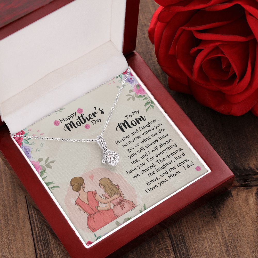 Mom Necklace Gifts for Mom from Daughter to Mom Gifts for Mothers Day from Daughter, To My Mom Necklace from Daughter to Mom Birthday Gifts Necklace with Message Card and Gift Box11 Alluring Beauty Necklace