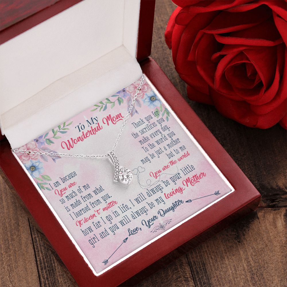 To My Wonderful Mom Necklace Pendant Gift From Daughter Necklace Gift For To Mom Happy Mother's Day Mother In Law Gift On Birthday Anniversary Gift 30821 Alluring Beauty Necklace