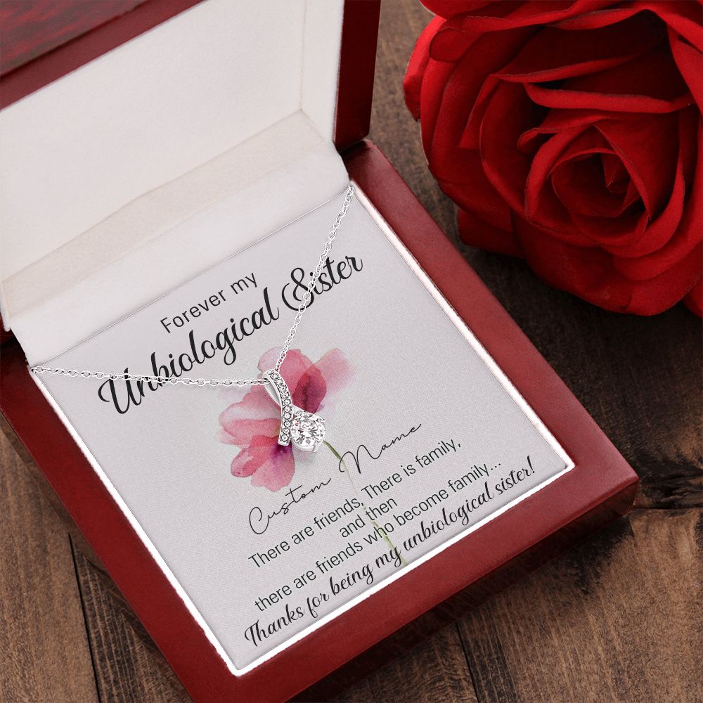 To My Unbiological Sister Necklace for Soul Sister Gift for Big Little Sorority Sister in Law Necklace for Sister Gift Tribe Jewelry Birthday Gift Idea for Best Friend 301 Alluring Beauty Necklace