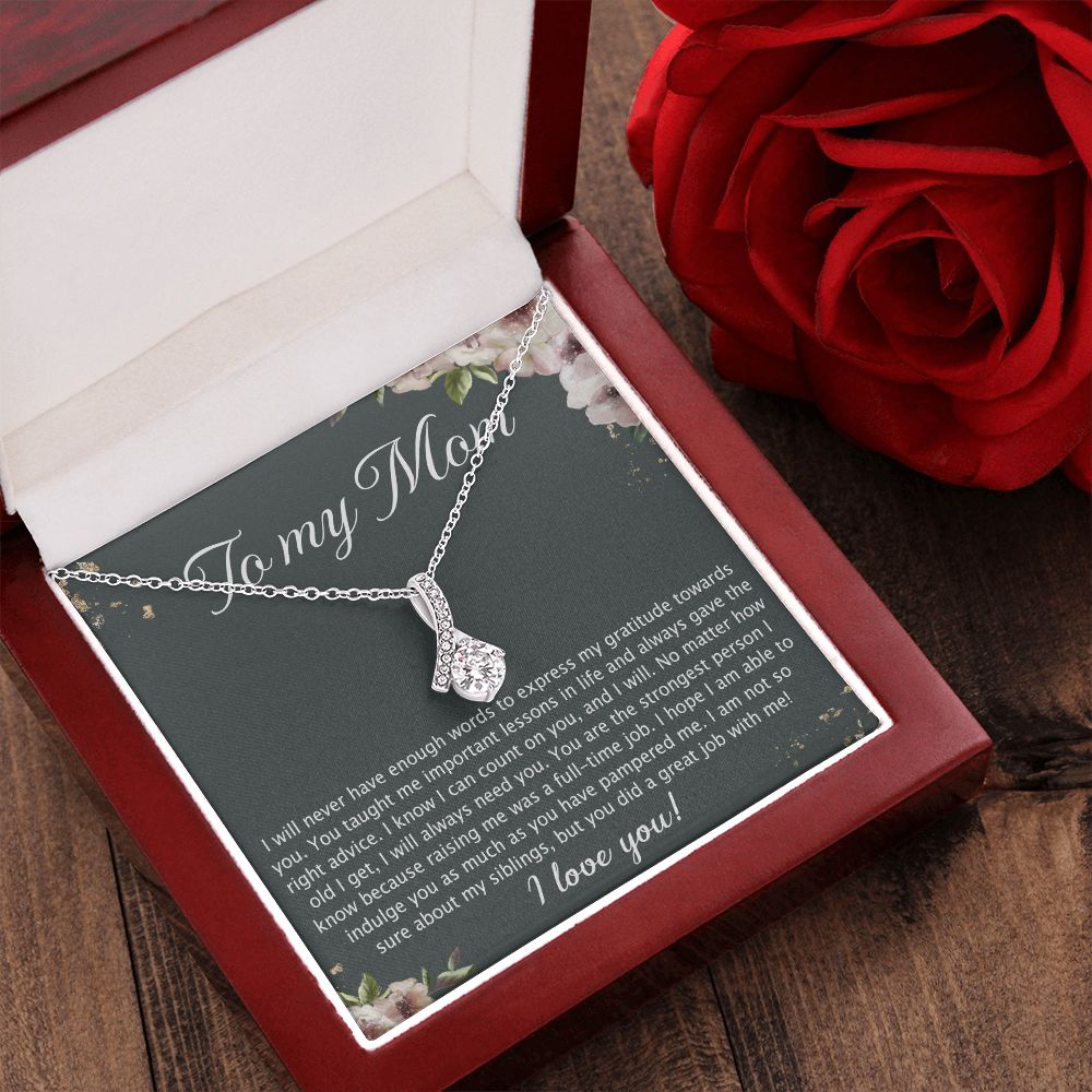 To My Mother Mom Best Friend In Law Bonus Step For Mother Day Birthday Wedding Engagement From Son Daughter Step In Law Necklace Gift Alluring Beauty Necklace