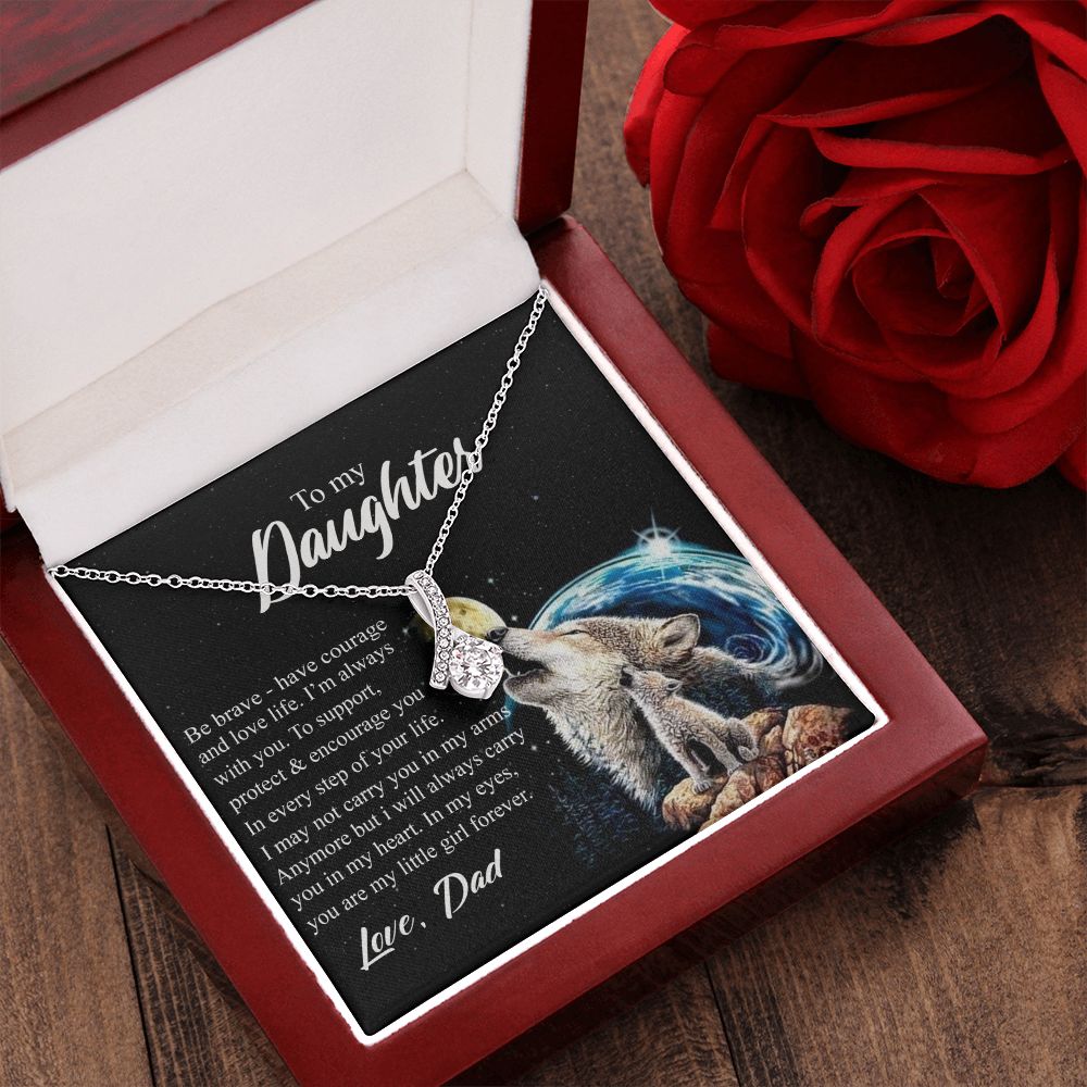 Mother Daughter Gift Ideas, To My Daughter Gift Necklace from Mom, Jewelry Pendant Present for Daughter, Birthday Christmas Gift Graduation Gifts for Daughters, Mother and Daughter Necklace 26 Alluring Beauty Necklace