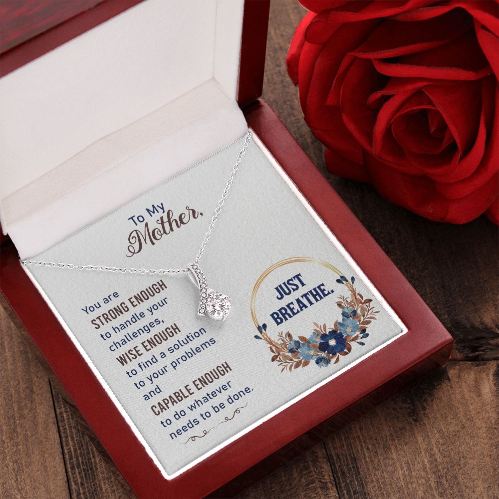 To My Mother Necklace Pendant Gift From Daughter In Law Necklace Strong Enough Gift For To Mom Happy Mother's Day Mother In Law Gift On Birthday Anniversary Gift 30821 Alluring Beauty Necklace