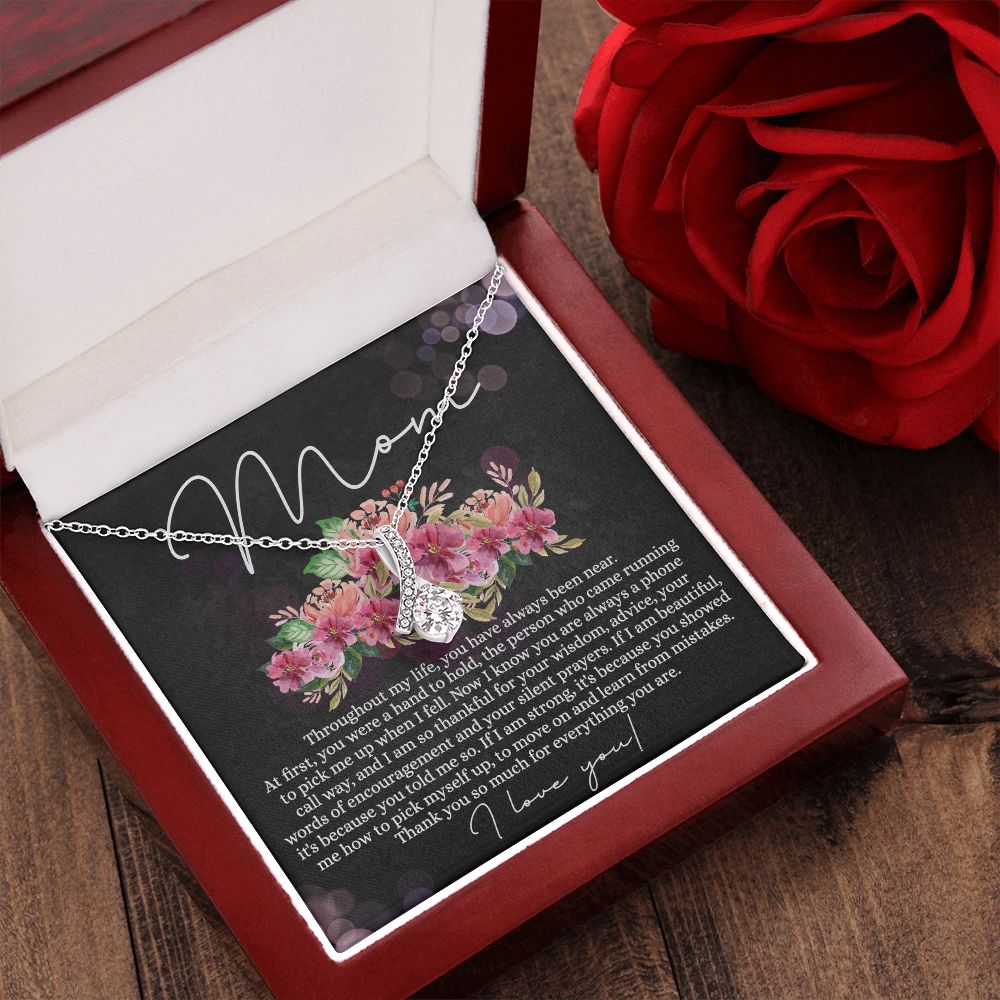 To My Mom Necklace, Mom Gifts, Mom Jewelry Box, Necklace for Mom, Gifts for Mom, Mother's Day Necklace Jewelry Gift For Mom, Birthday Gift For Mom, Thank you Mom Gift Alluring Beauty Necklace