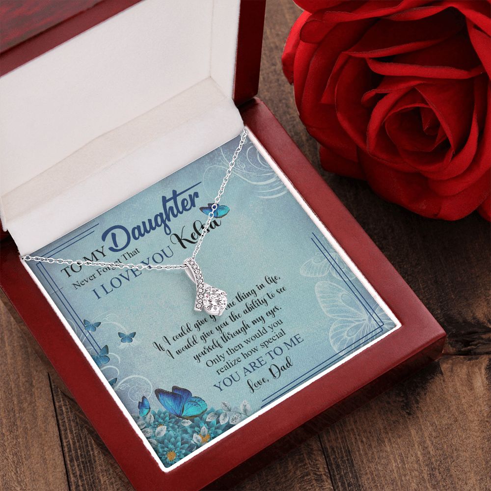 Mother Daughter Gift Ideas, To My Daughter Gift Necklace from Mom, Jewelry Pendant Present for Daughter, Birthday Christmas Gift Graduation Gifts for Daughters, Mother and Daughter Necklace 21 Alluring Beauty Necklace