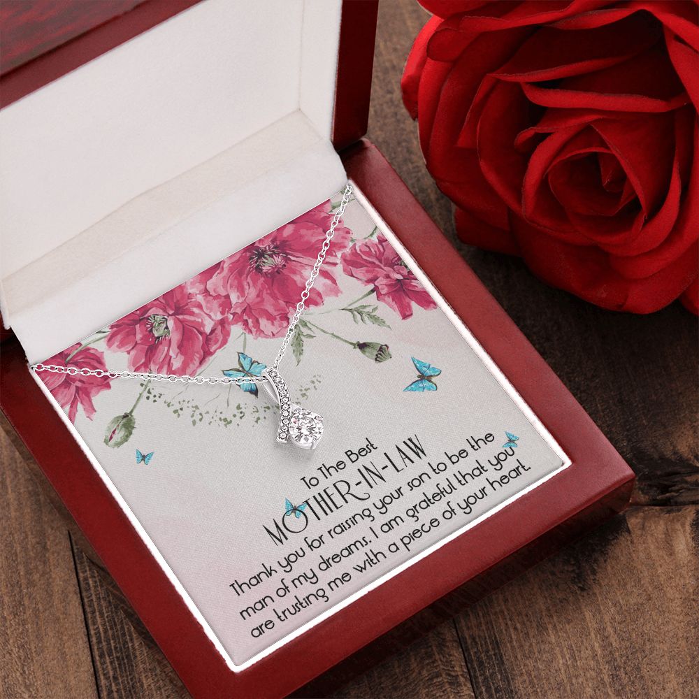 To The Best Mother In Law Necklace, Mother In Law Gifts, Mothers Day Gifts Necklace Alluring Beauty Necklace