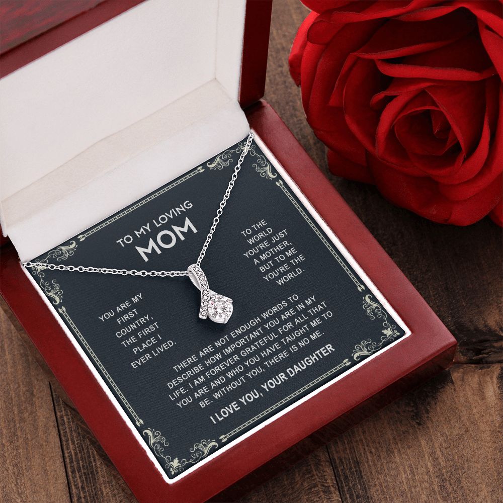 To My Mom Necklace, Gift For Mom, Mother's Day Gift from Daughter, Mom Jewelry Gift for Mothers Day, Birthday Gift for Mother, Moms Gift from Daughter Son, Necklace for Mom Mother 14 Alluring Beauty Necklace