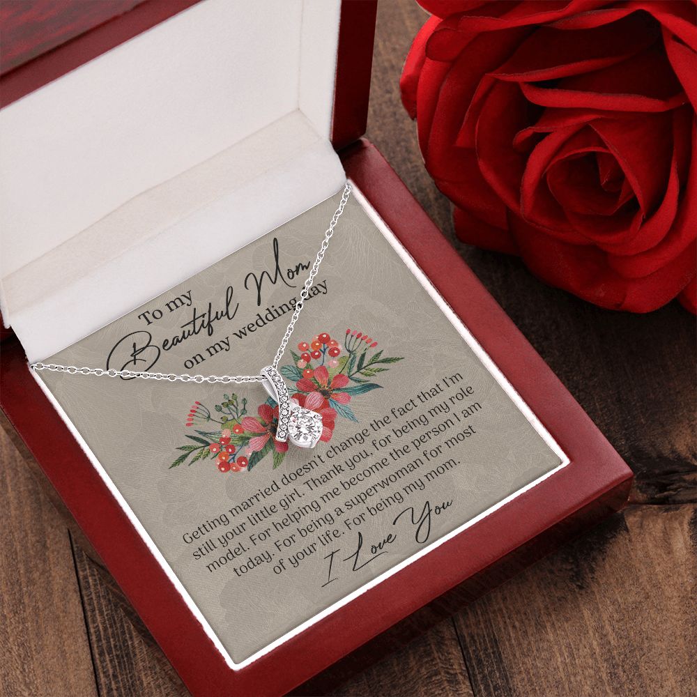 Mom Wedding Gift from Bride, Gift for Mom on Wedding Day, Mother of the Bride Necklace, Wedding Gift for Mom, Bride to Mom Gift Alluring Beauty Necklace