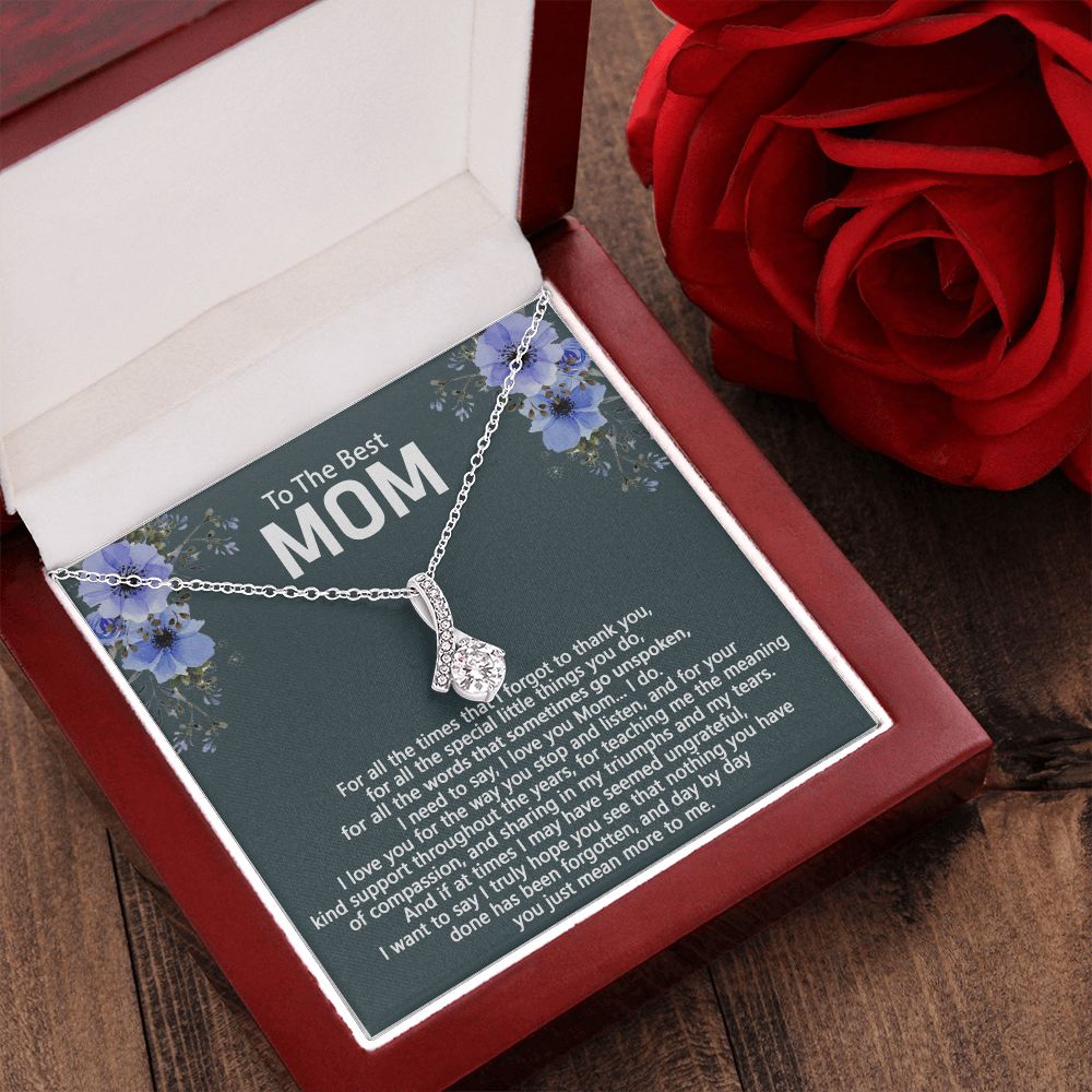 To The Best Mom Love Knot Necklace Gift For Mom On Mother's Day Alluring Beauty Necklace