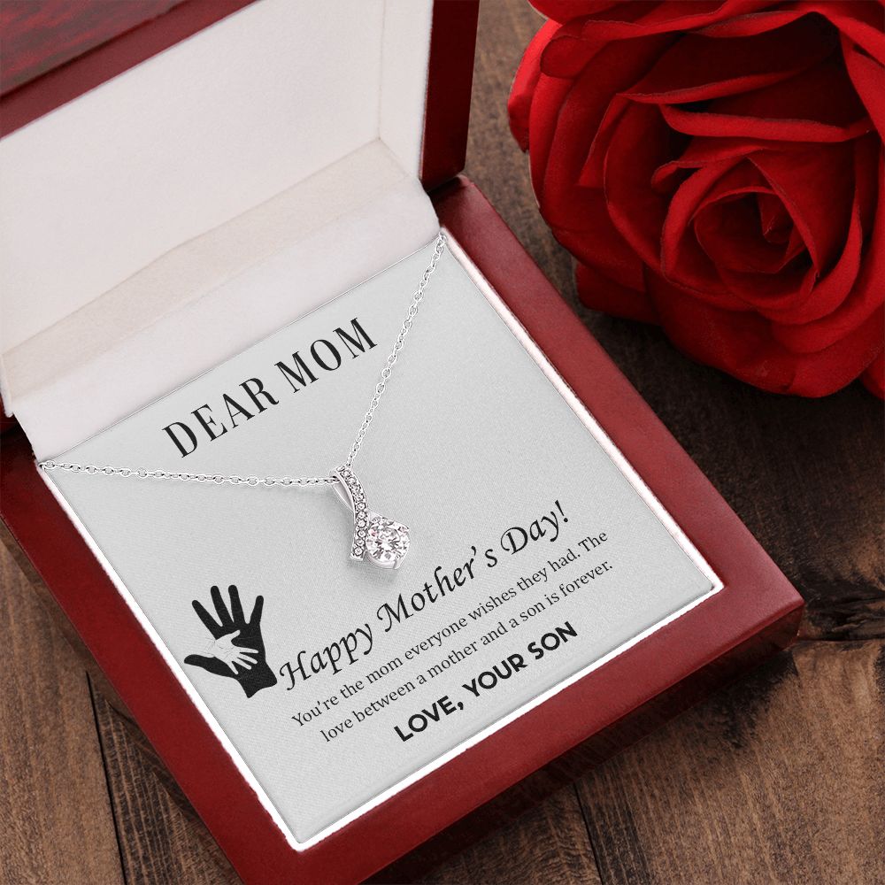 2Mom Necklace Gifts for Mom from Daughter to Mom Gifts for Mothers Day from Daughter, To My Mom Necklace from Daughter to Mom Birthday Gifts Necklace with Message Card and Gift Box2228 Alluring Beauty Necklace