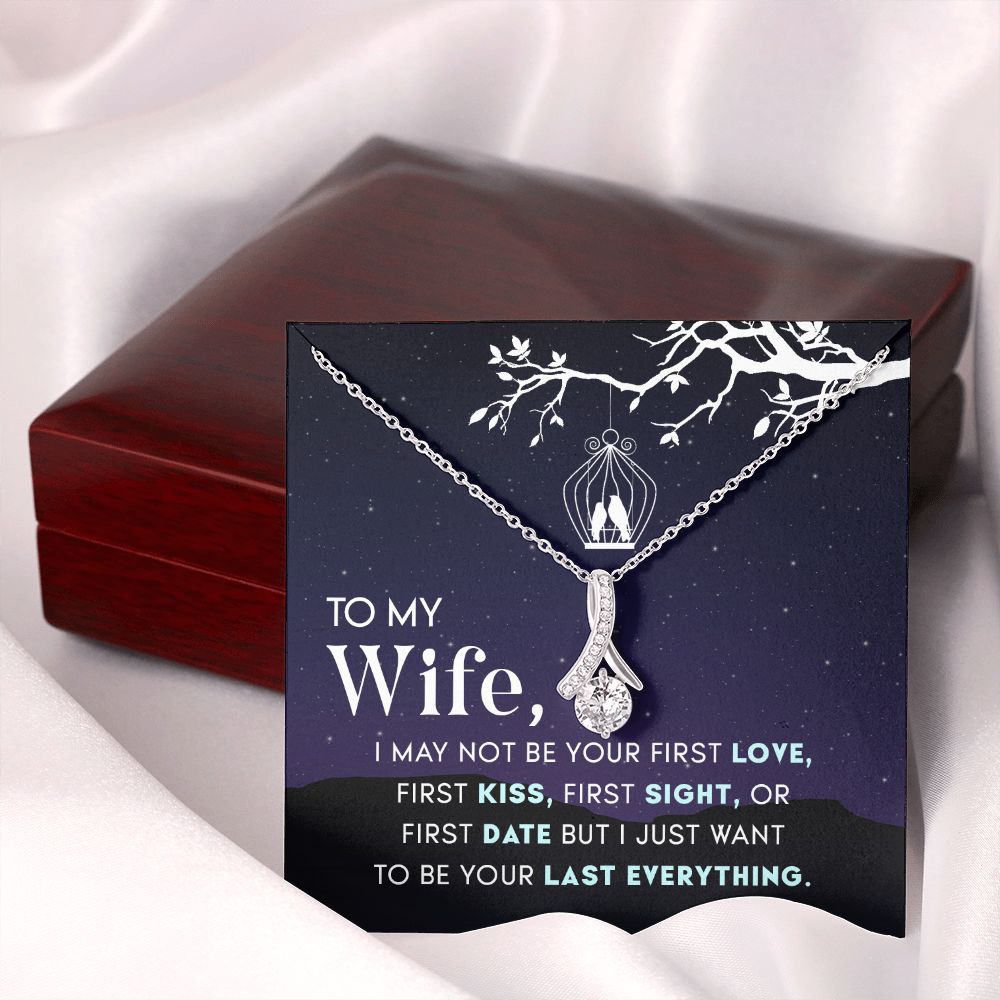 To My Wife Necklace from Husband, Personalized Necklace for Women, Luxury Necklace for Wife from Man Men, Wedding Anniversary Present For Wife, Beautiful Wife Jewelry Christmas Birthday Gift For Wife15 Alluring Beauty Necklace