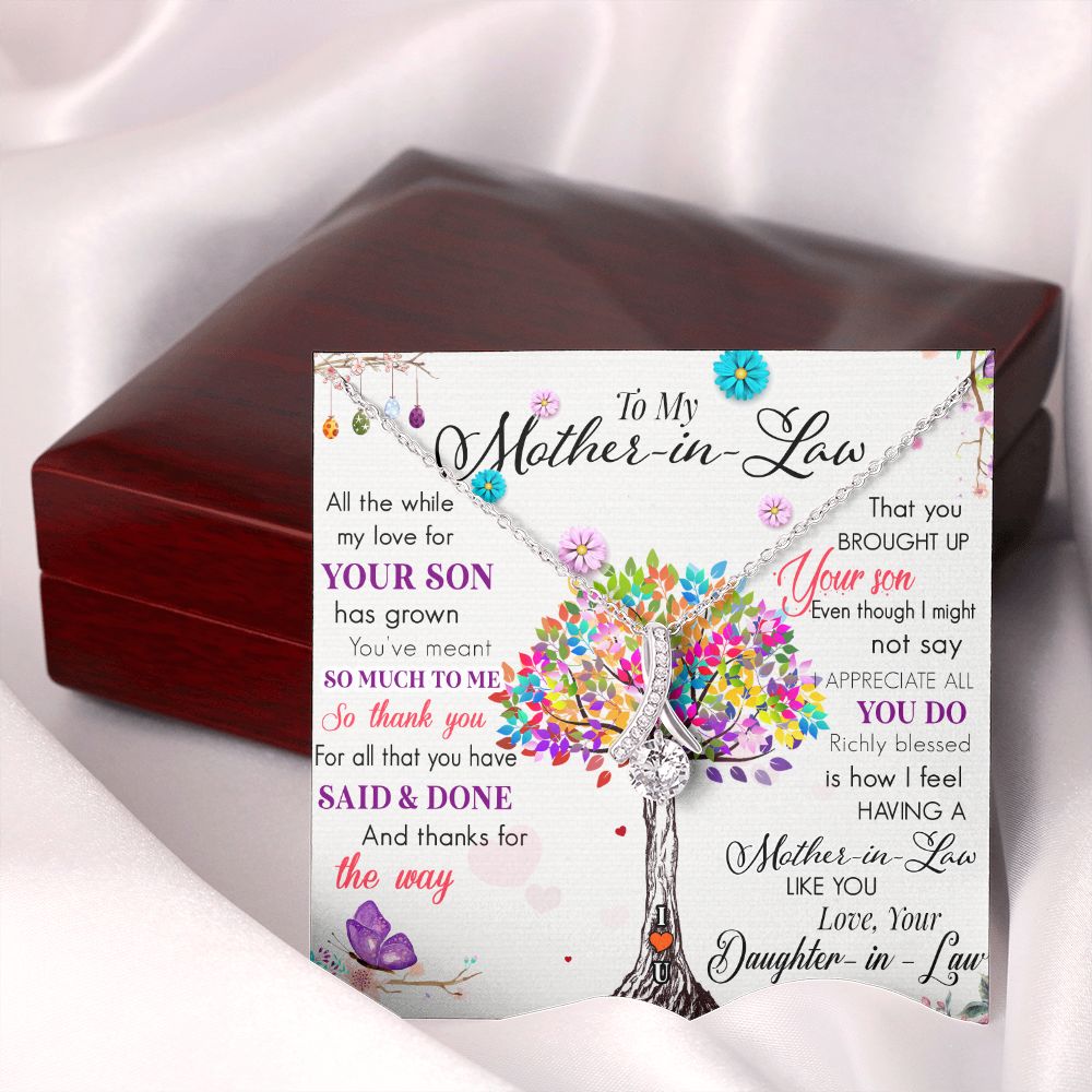 Mother in Law Necklace, Jewelry for Women, Future Mother in Law Gifts from Daughter in Law, Mother of Bride Gifts For Mother in Law, Birthday Gifts For Mother In Law From Daughter In Law72323 Alluring Beauty Necklace