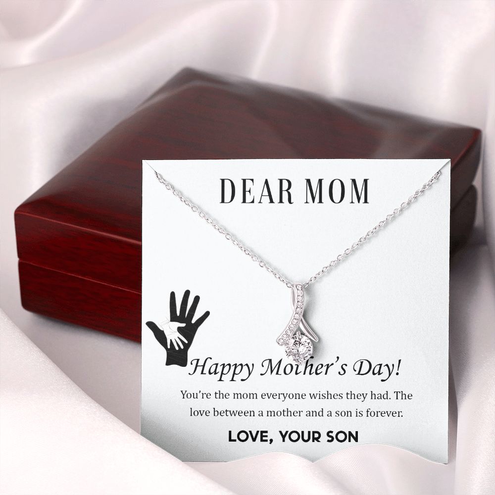 2Mom Necklace Gifts for Mom from Daughter to Mom Gifts for Mothers Day from Daughter, To My Mom Necklace from Daughter to Mom Birthday Gifts Necklace with Message Card and Gift Box2228 Alluring Beauty Necklace