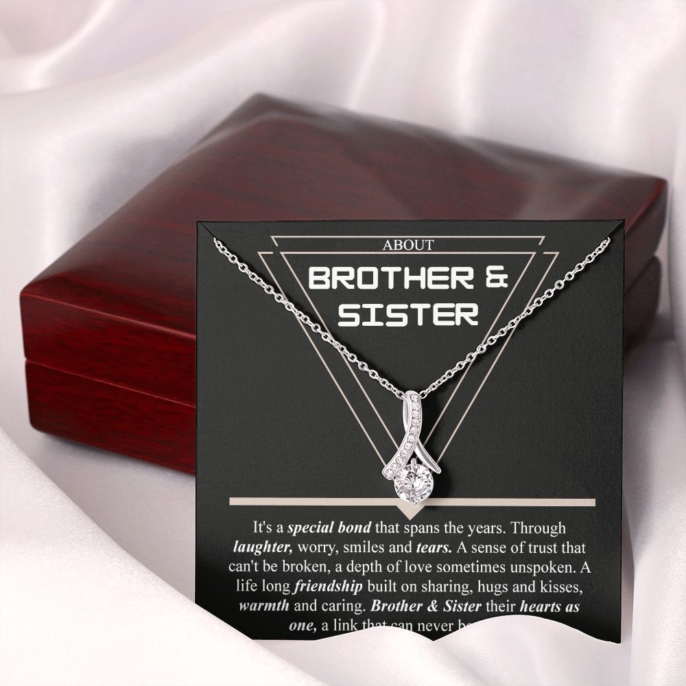 Brother & Sister Gift Necklace Cuban Link Chain Necklace Gift From Sister to Bro Alluring Beauty Necklace