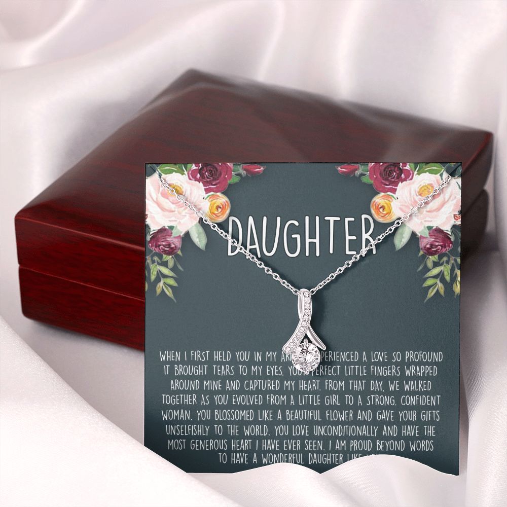 Daughter Necklace Gift for Daughter, Daughter Jewelry, Mother Daughter Alluring Beauty Necklace