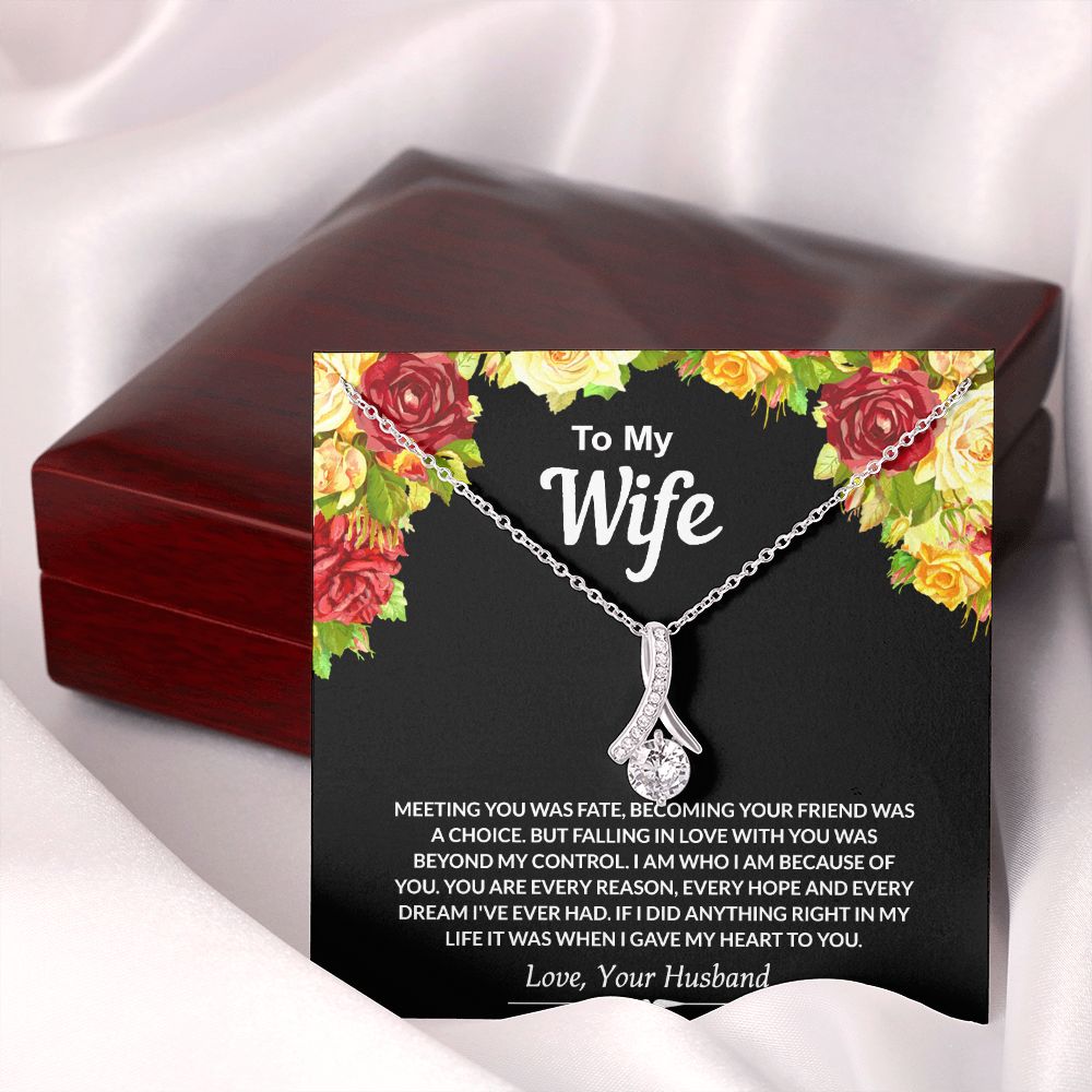 To My Wife Necklace from Husband Jewelry Gift For Wife Valentines Gift for Her Alluring Beauty Necklace
