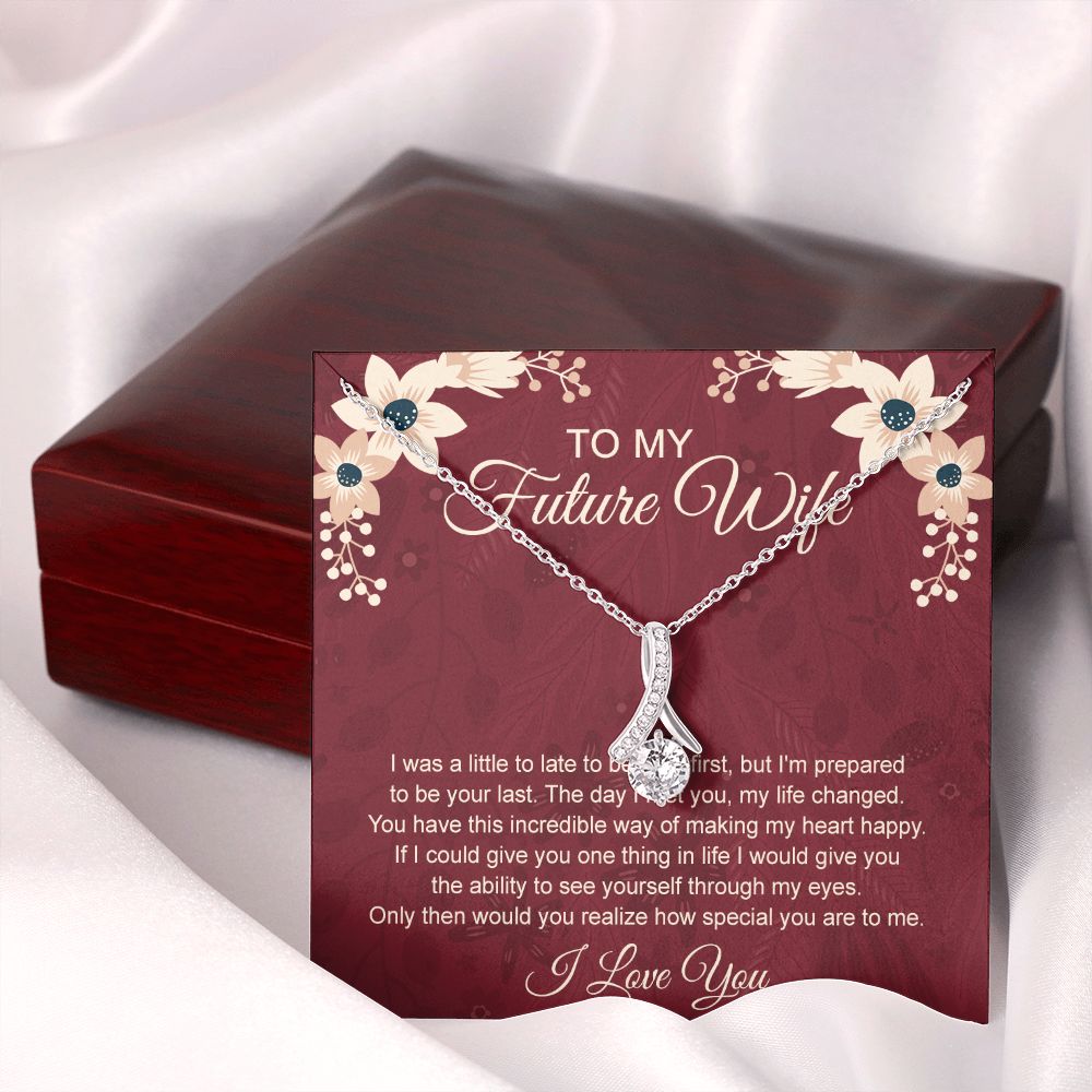 To My Future Wife Necklace from Boyfriend, Personalized Necklace for Women, Luxury Necklace for Girlfriend, Wedding Anniversary Present For Her, Girlfriend Gift Jewelry Christmas Birthday Gift
