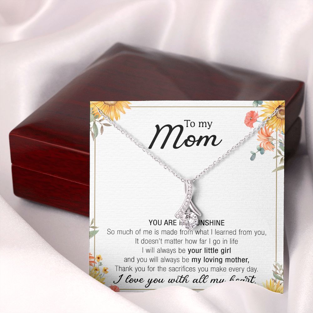 Mom Necklace Gifts for Mom from Daughter to Mom Gifts for Mothers Day from Daughter, To My Mom Necklace from Daughter to Mom Birthday Gifts Necklace with Message Card and Gift Box13 Alluring Beauty Necklace