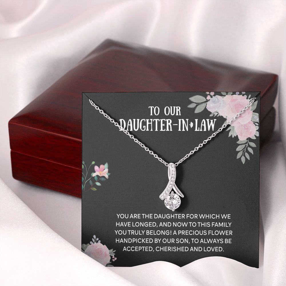 To Our Daughter-in-law Necklace from Mother-in-law Daughter-in-law Birthday Gift Alluring Beauty Necklace