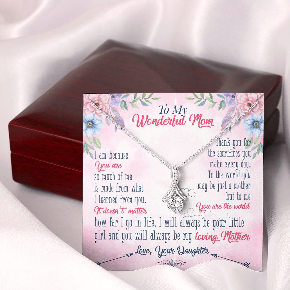 To My Wonderful Mom Necklace Pendant Gift From Daughter Necklace Gift For To Mom Happy Mother's Day Mother In Law Gift On Birthday Anniversary Gift 30821 Alluring Beauty Necklace