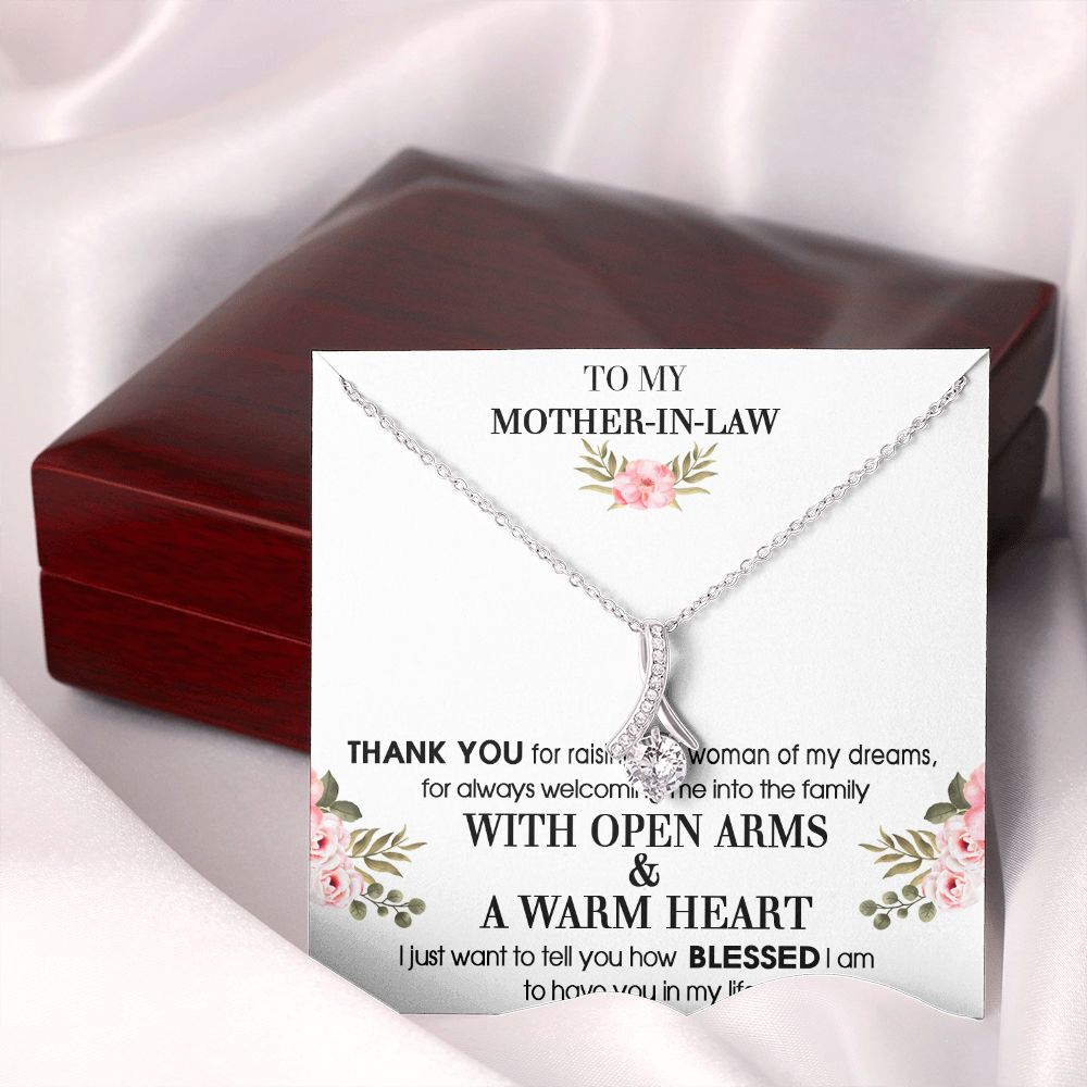To My Mother-In-Law From Son-In-Law Thank You For Raising Alluring Beauty Necklace