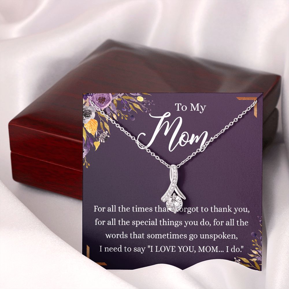 To My Mother Gift Necklace To Mom, Mother, Mommy, Momma from Child Special Mother Gift for Birthday Mothers Day Retriment Anniversary Hoiday Present for Mom Necklace for Women Alluring Beauty Necklace