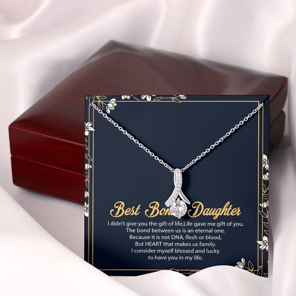 Bonus Daughter Gifts From Stepdad, Step Daughter Gifts From Stepmom, Stepdaughter Gifts From Stepdad, Father Stepdaughter Necklace, To My Bonus Daughter Necklaces, Christmas Gifts For Bonus8 Alluring Beauty Necklace