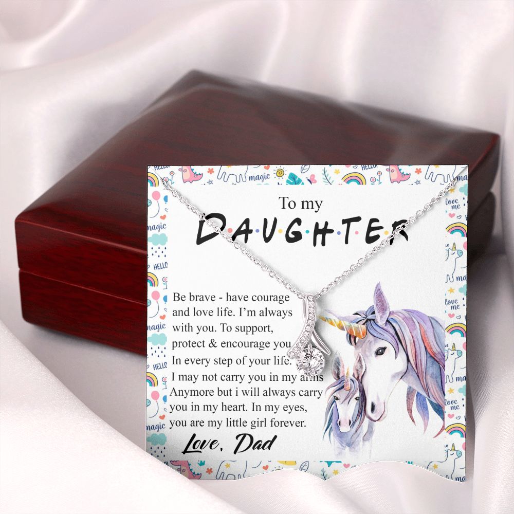 Mother Daughter Gift Ideas, To My Daughter Gift Necklace from Mom, Jewelry Pendant Present for Daughter, Birthday Christmas Gift Graduation Gifts for Daughters, Mother and Daughter Necklace 22 Alluring Beauty Necklace