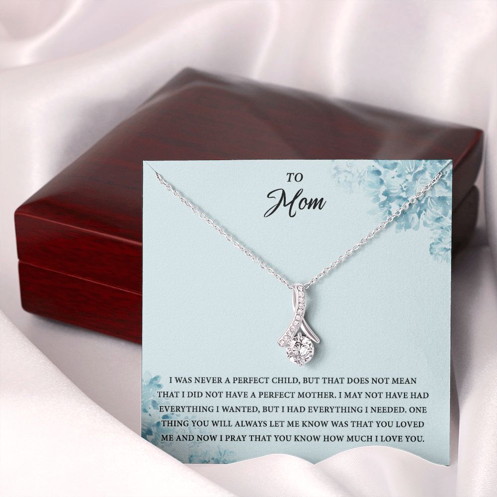 Mom Necklace Gifts for Mom from Daughter to Mom Gifts for Mothers Day from Daughter, To My Mom Necklace from Daughter to Mom Birthday Gifts Necklace with Message Card and Gift Box2227 Alluring Beauty Necklace