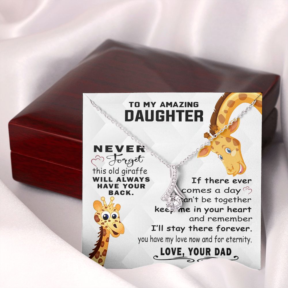 Jewelry Pendant Present for Daughter, To My Daughter Gift Necklace from Mom, Mother Daughter Gift Ideas, Birthday Christmas Gift Graduation Gifts for Daughters, Mother and Daughter Necklace 18 Alluring Beauty Necklace