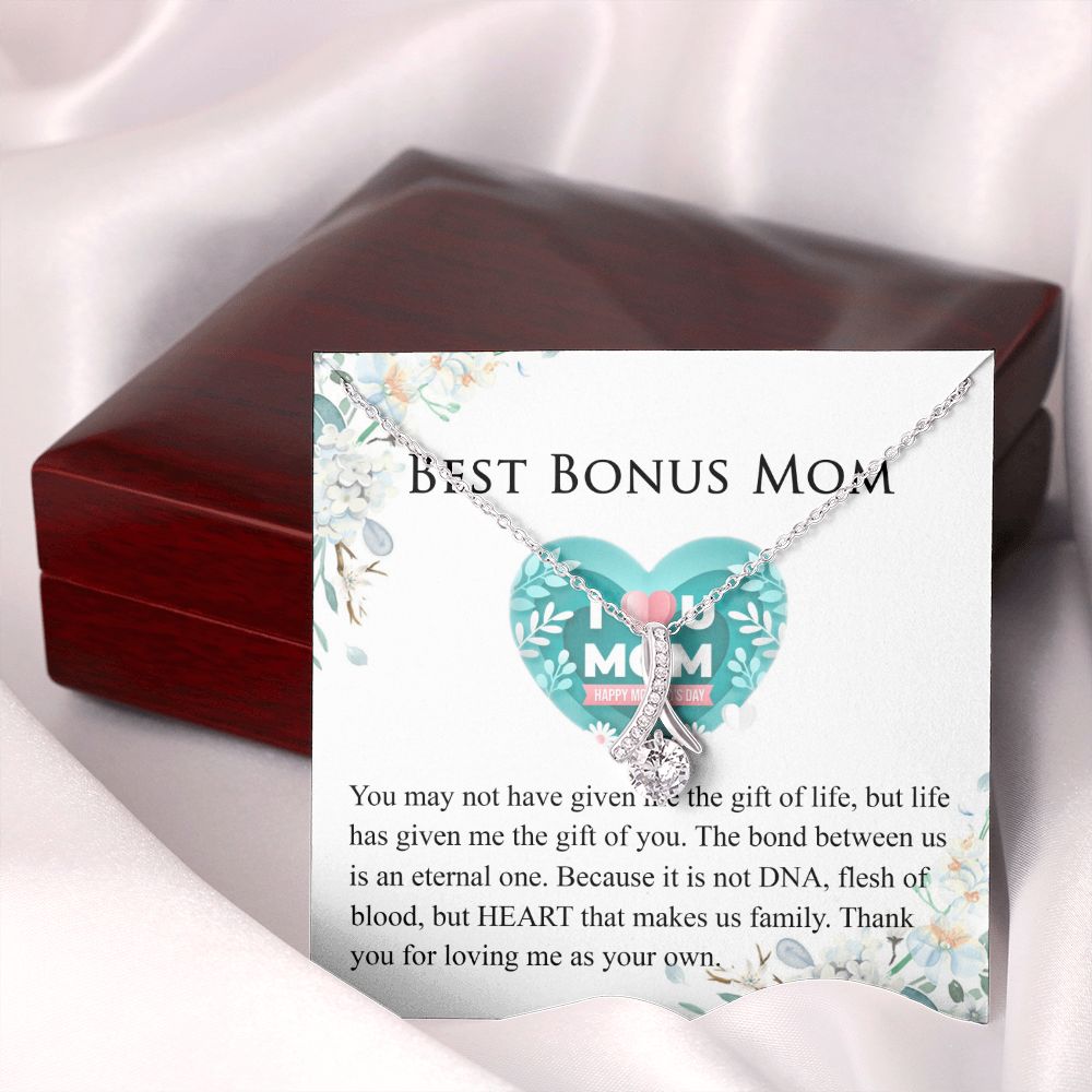 Mother Daughter Necklace as Daughter Gift from Mom, Mom Necklace as Christmas Gift for Mom from Son, Birthday Gift for Mother in Law Necklace, Bonus Mom Gifts for Step Mom Necklace Alluring Beauty Necklace