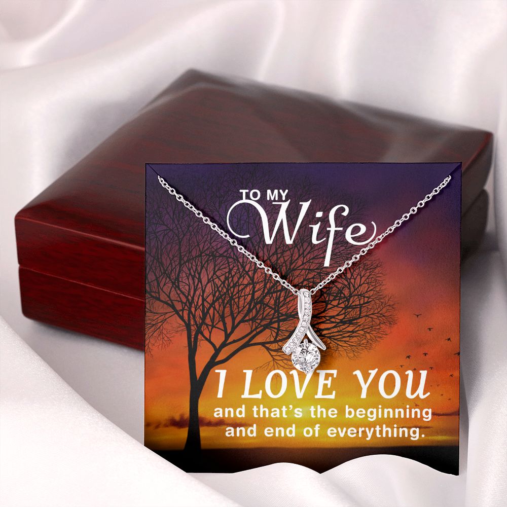 Birthday Gifts For Wife, Necklace Gifts For Wife From Husband, To My Wife Jewelry For Women , To My Wife Necklace  from Husband Wedding Anniversary Present For Wife, Beautiful Wife Jewelry Christmas14 Alluring Beauty Necklace