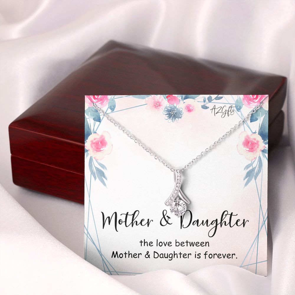 Mom Necklace Gifts for Mom from Daughter to Mom Gifts for Mothers Day from Daughter, To My Mom Necklace from Daughter to Mom Birthday Gifts Necklace with Message Card and Gift Box Alluring Beauty Necklace