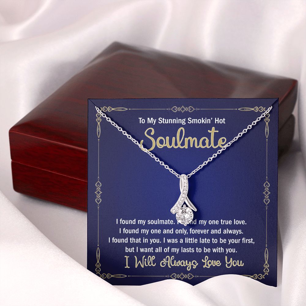To My Smokin Hot Soulmate Necklace - Wife Gifts From Husband To My Wife Necklace, Gift for Her Romantic, Girlfriend Gifts Necklace for Wife from Men Includes Message Card and Gift Box 6 Alluring Beauty Necklace