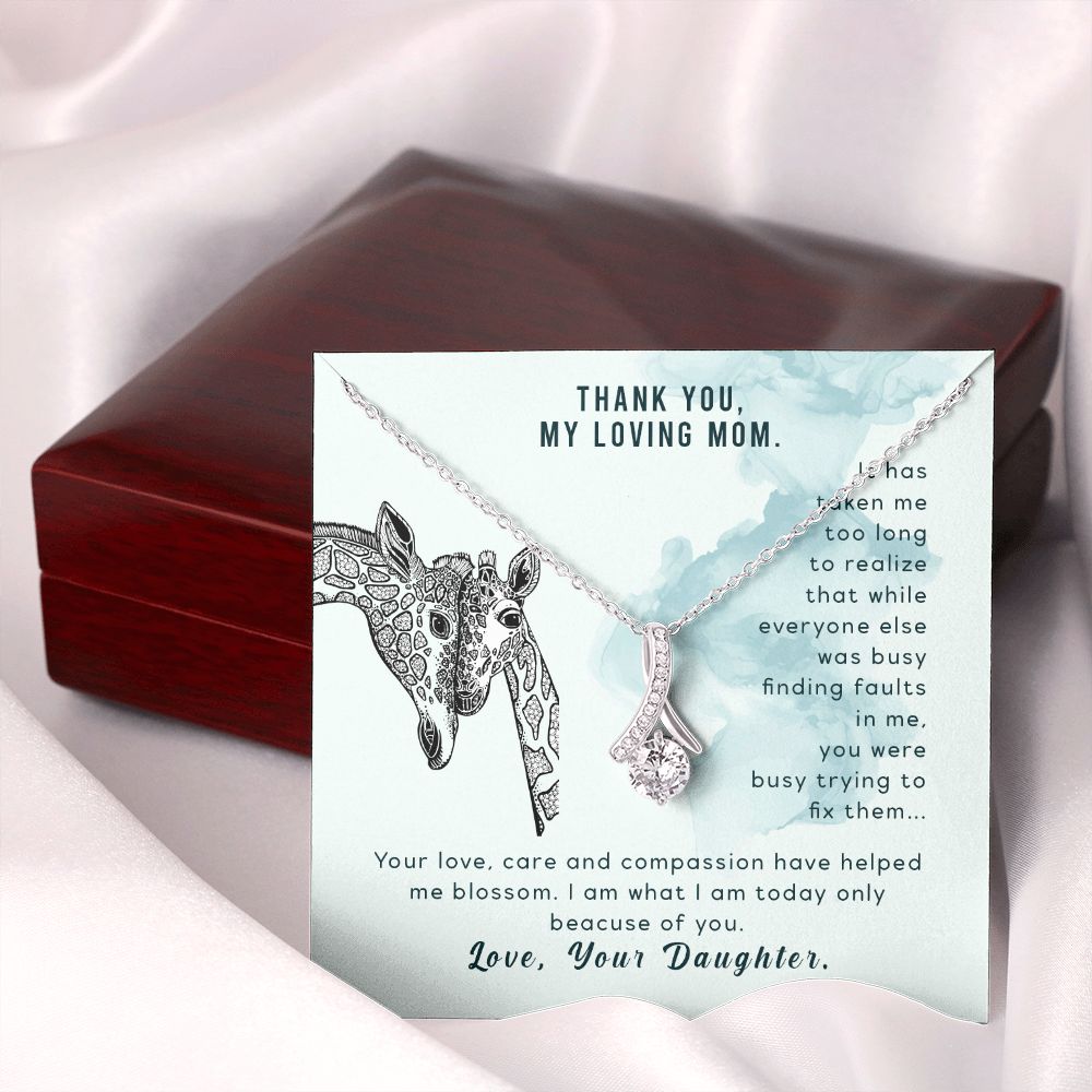 To My Thank You My Loving Mom Giraffe Necklace Pendant Gift From Mom Necklace Gift For To Daughter Birthday Daughter In Law Gift On Birthday Anniversary Gift 30821 Alluring Beauty Necklace