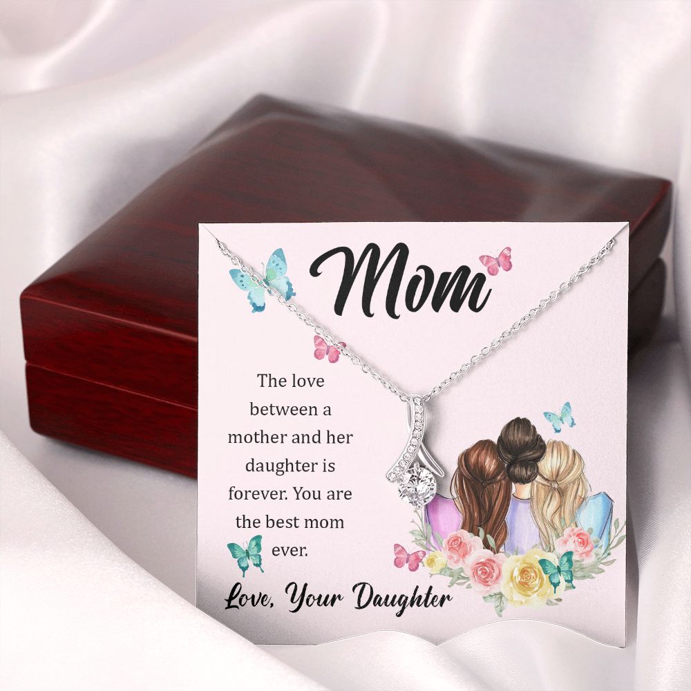 Mom Necklace Gifts for Mom from Daughter to Mom Gifts for Mothers Day from Daughter, To My Mom Necklace from Daughter to Mom Birthday Gifts Necklace with Message Card and Gift Box21 Alluring Beauty Necklace