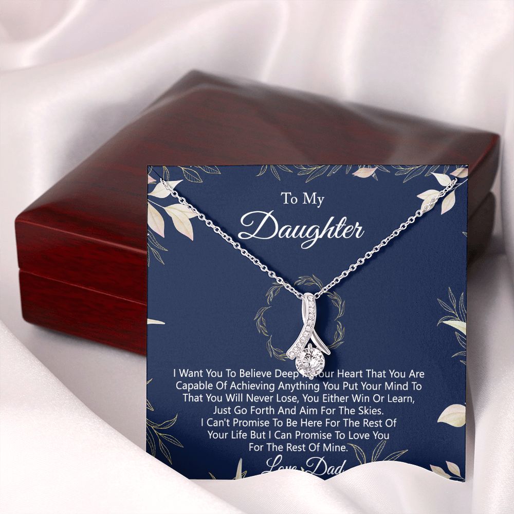 Gift For Daughter from Dad Daughter Father Necklace for Daughter Gift from Dad To My Daughter Necklace Daughters Birthday Christmas Jewelry Birthday Gifts for Women Girls Alluring Beauty Necklace