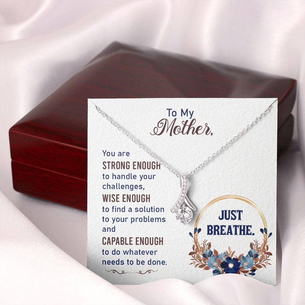 To My Mother Necklace Pendant Gift From Daughter In Law Necklace Strong Enough Gift For To Mom Happy Mother's Day Mother In Law Gift On Birthday Anniversary Gift 30821 Alluring Beauty Necklace