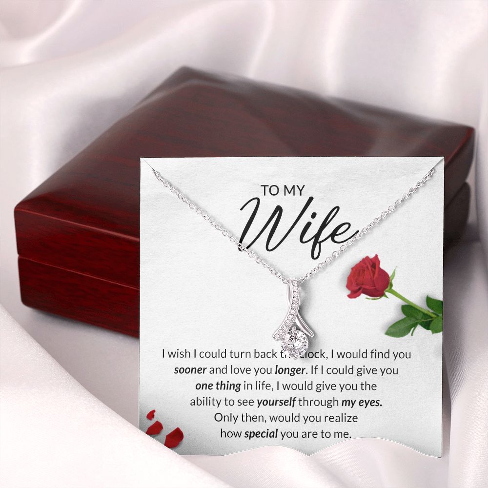 Birthday Gifts For Wife, Necklace Gifts For Wife From Husband, To My Wife Jewelry For Women , To My Wife Necklace  from Husband Wedding Anniversary Present For Wife, Beautiful Wife Jewelry Christmas22 Alluring Beauty Necklace