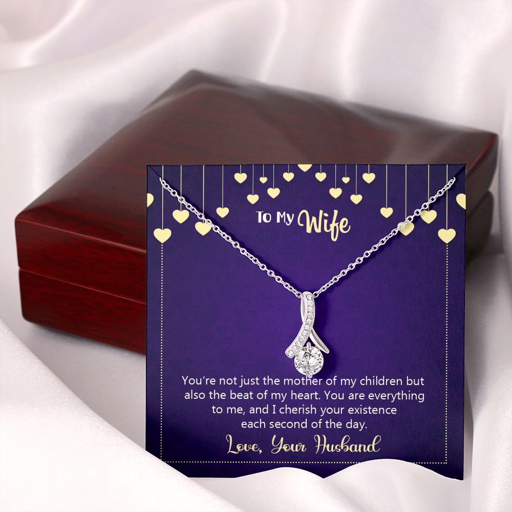 To My Wife Necklace, Wedding Anniversary Jewelry For Women, Necklace For Wife from Husband, Gift For Wife Birthday Gifts From Husband Necklace, Jewelry With Message Card In A Gift Box10 Alluring Beauty Necklace