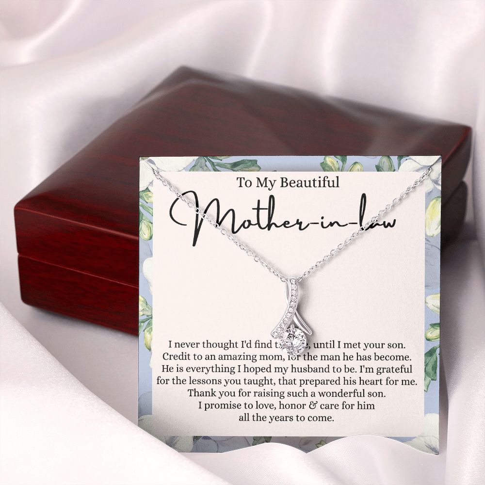 Mother in Law Necklace, Jewelry for Women, Future Mother in Law Gifts from Daughter in Law, Mother of Bride Gifts For Mother in Law, Birthday Gifts For Mother In Law From Daughter In Law Alluring Beauty Necklace