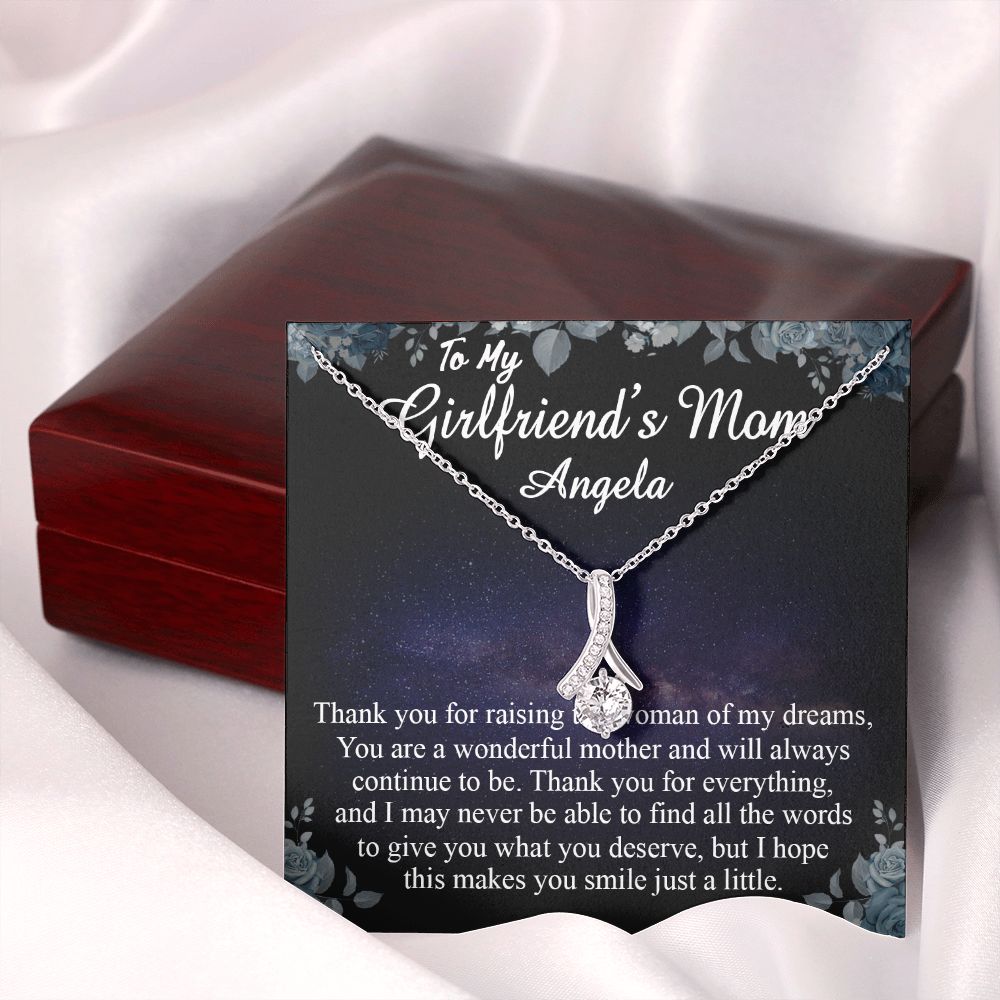 To My Girlfriends Mom Gift Mother's Day Gift for Girlfriend's Mom Necklace Gift Angela Alluring Beauty Necklace