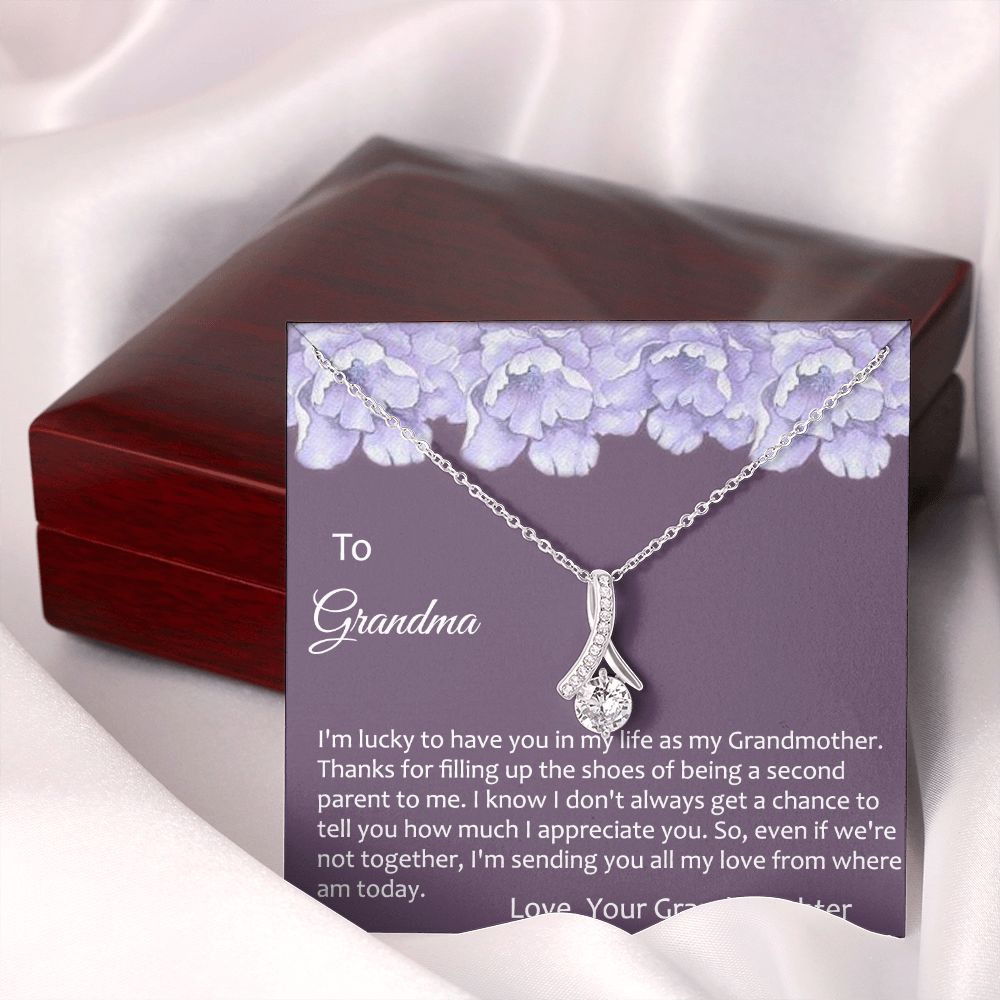 To My Grandma Necklace, Gift for Grandmother Necklace, Mothers Day Gift For Grandma Nana, Grandma Jewelry From Grandchildren GrandKids , Jewelry Box Gift For Grandma Grandmother21 Alluring Beauty Necklace