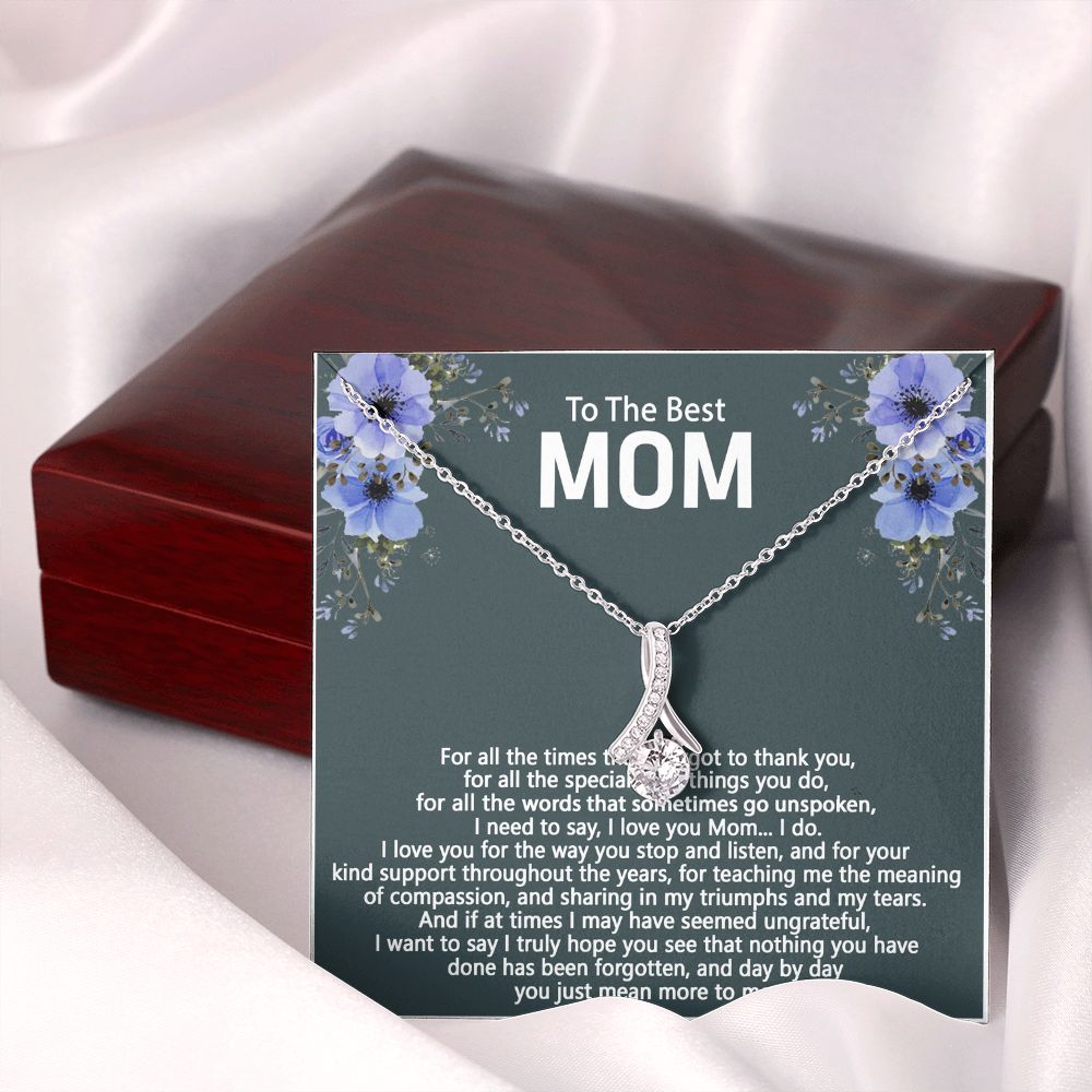 To The Best Mom Love Knot Necklace Gift For Mom On Mother's Day Alluring Beauty Necklace