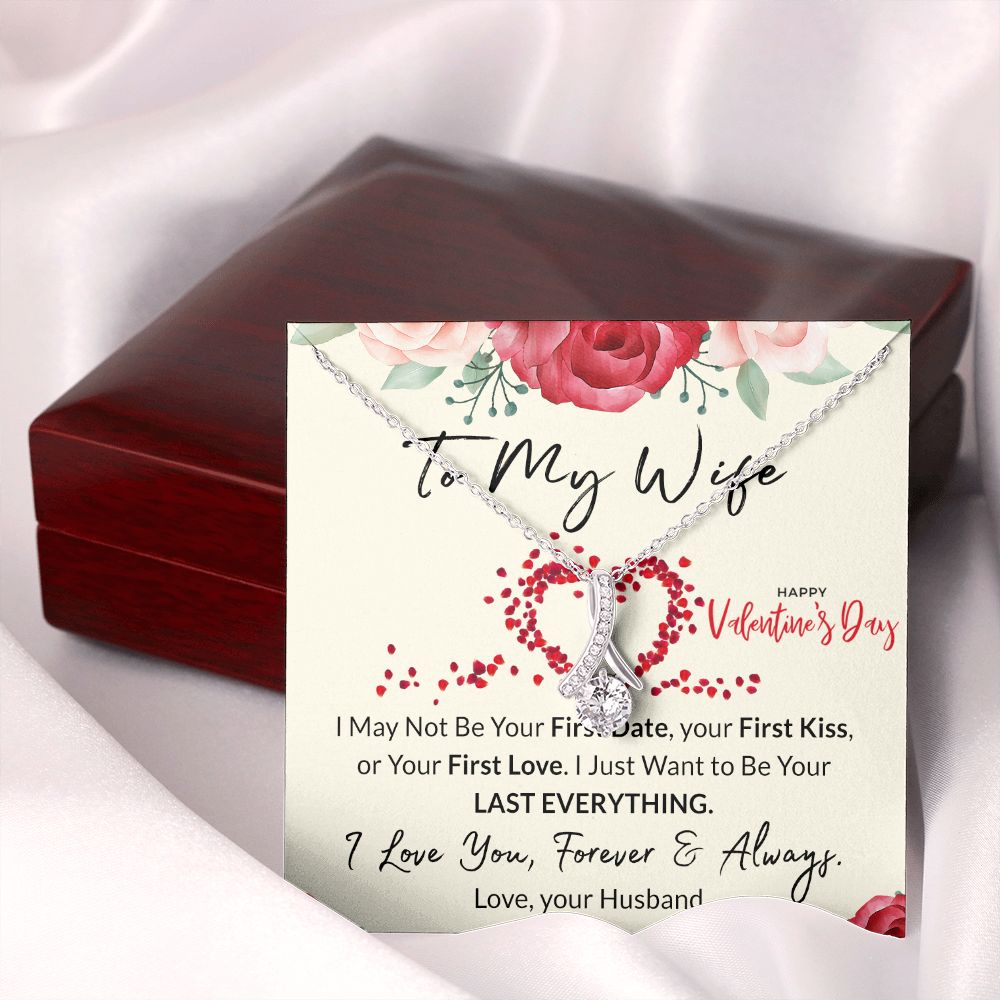 To My Wife Necklace from Husband, Personalized Necklace for Women, Luxury Necklace for Wife from Man Men, Wedding Anniversary Present For Wife, Beautiful Wife Jewelry Christmas Birthday Gift For Wife23 Alluring Beauty Necklace